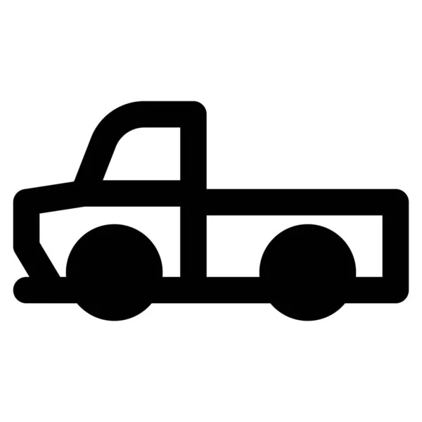 Single Cab Pickup Truck Carrying Cargo — Stock Vector