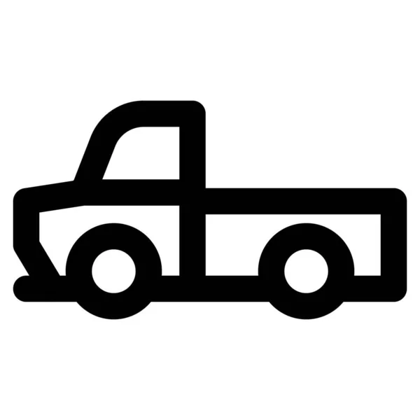 Truk Pickup Taksi Tunggal Untuk Membawa Kargo - Stok Vektor