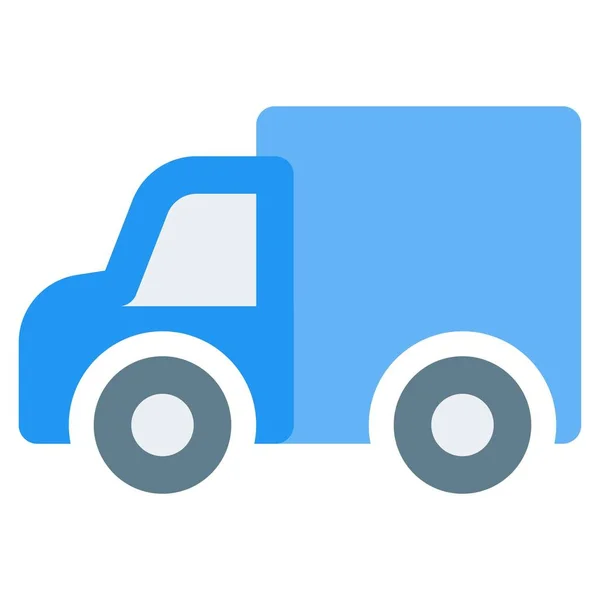 Camionnette Pleine Grandeur Transportant Expédition — Image vectorielle