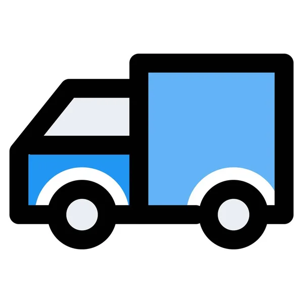 装载重型货物的载货卡车 — 图库矢量图片