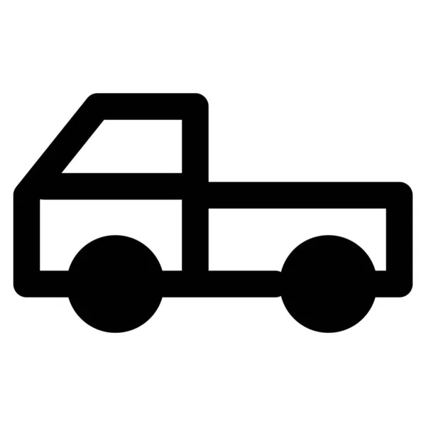 Caminhão Recolha Vazio Com Cabina Única — Vetor de Stock