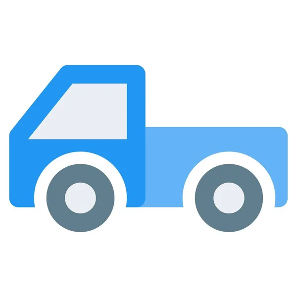 Camion Raccolta Vacante Con Cabina Singola — Vettoriale Stock