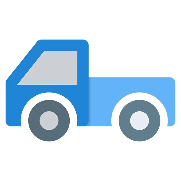 Camion Raccolta Vacante Con Cabina Singola — Vettoriale Stock