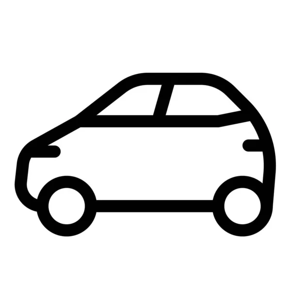 Carro Subcompacto Mini Automóvel Com Menos Espaço — Vetor de Stock