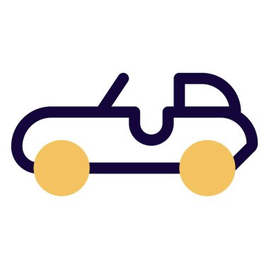 Yarışta kullanılan klasik Roadster arabası..