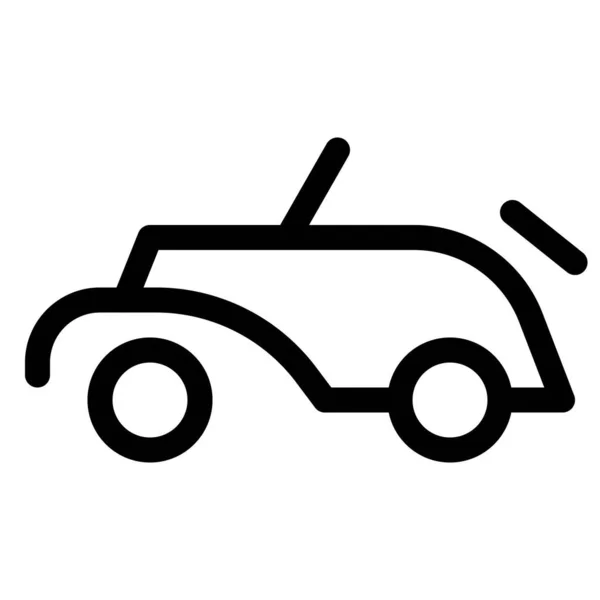 Ročník Roadster Vůz Použitý Pro Rekreaci — Stockový vektor