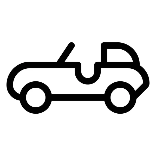 Вінтажний Автомобіль Roadster Використовується Ралі — стоковий вектор