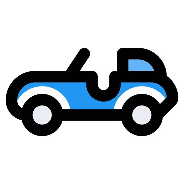Вінтажний Автомобіль Roadster Використовується Ралі — стоковий вектор