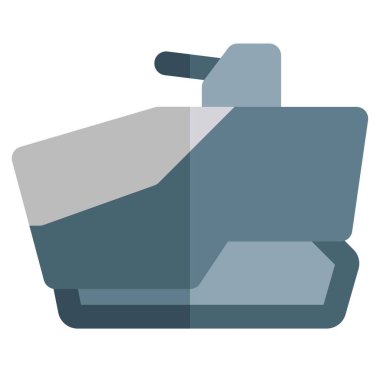 Topla donatılmış zırhlı amfibik tank..