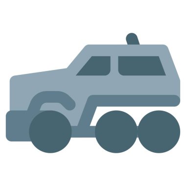 Mürettebatı korumak için zırhlı araç kullanılmış..