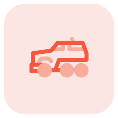 Mürettebatı korumak için zırhlı araç kullanılmış..