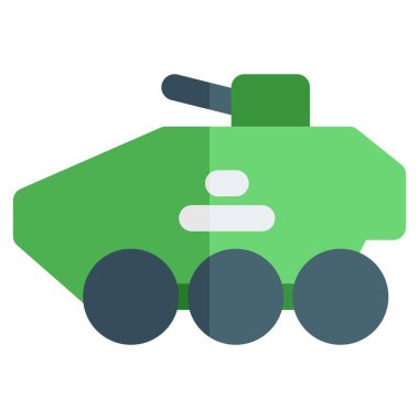 Top teçhizatlı askeri araç..