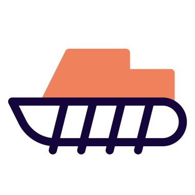 Zorlu arazi için vida motorlu tank.