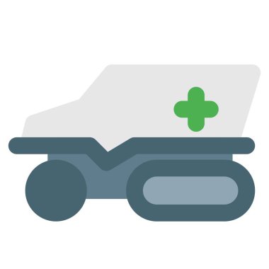 Sağlık sorunları için askeri sağlık aracı kullanılıyor..