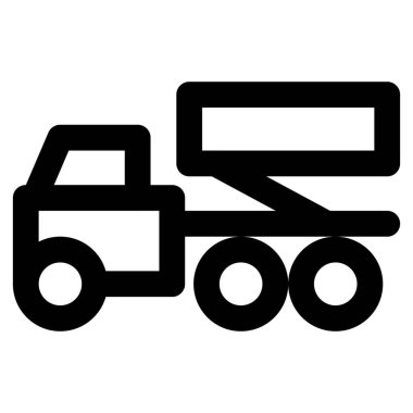 Roket fırlatmak için kullanılan füze kamyonu.