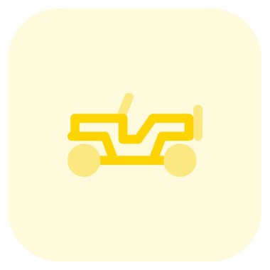 Savaşa hazır zırhlı araç motorla itiliyor..