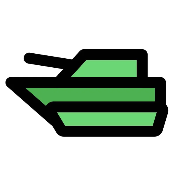Tanque Blindado Assalto Anfíbio Militar — Vetor de Stock
