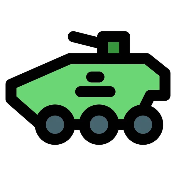 Armata Wyposażona Opancerzony Pojazd Wojskowy — Wektor stockowy