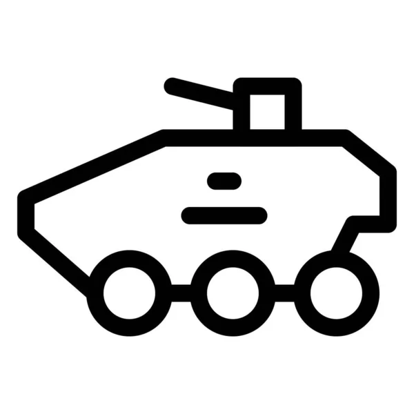Canhão Equipado Blindado Veículo Militar — Vetor de Stock
