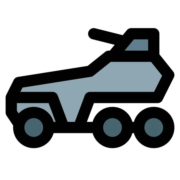 Бронированный Mpv Военный Автомобиль Охраной — стоковый вектор