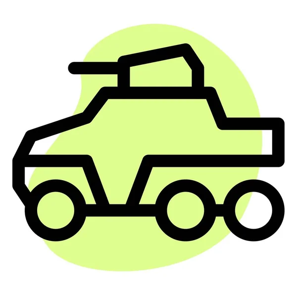 Militärfahrzeug Für Die Lieferung Schwerer Waffen — Stockvektor