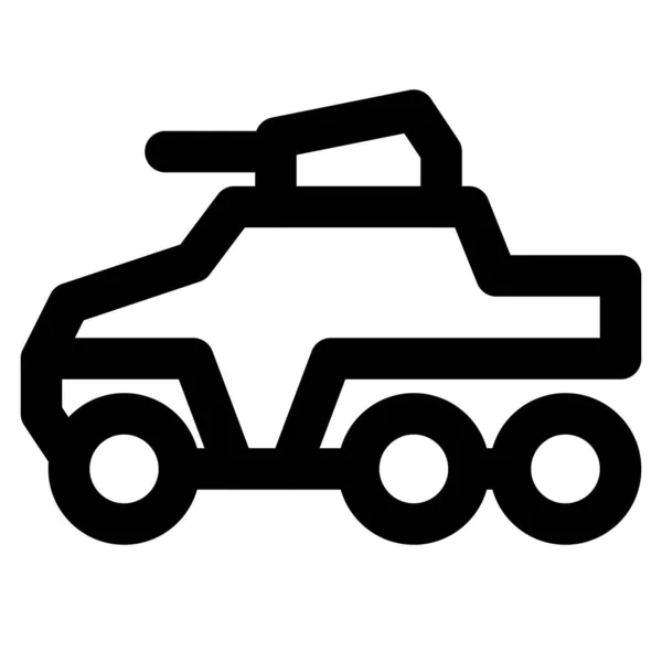 Vehículo Militar Para Entrega Armas Pesadas — Vector de stock