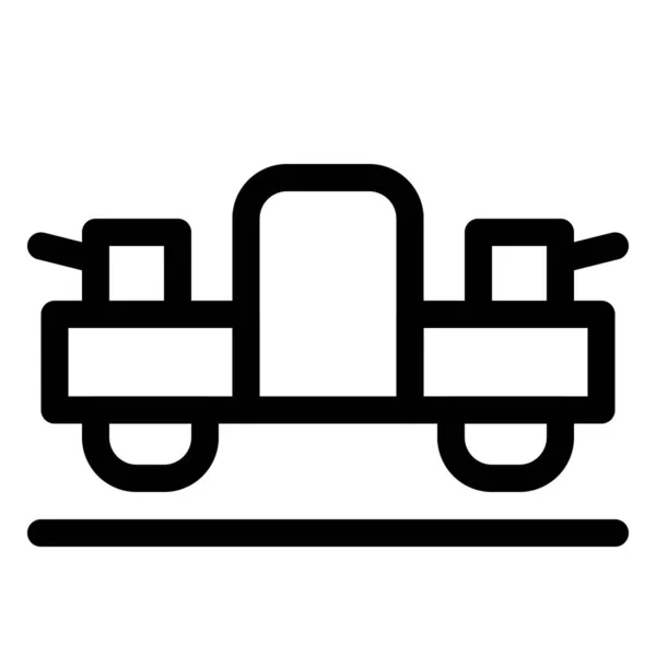 Eisenbahnzug Mit Panzer Geschützt — Stockvektor