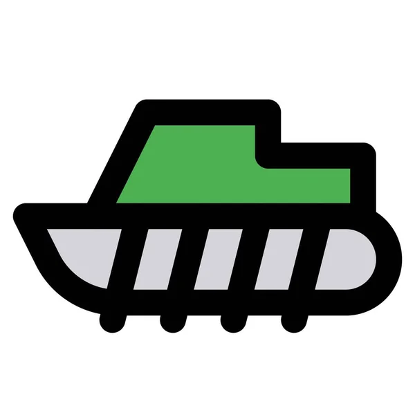 Zorlu Arazi Için Vida Motorlu Tank — Stok Vektör
