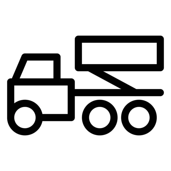 Camion Missilistico Usato Lanciare Razzi — Vettoriale Stock