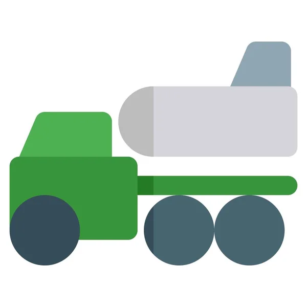 Φορτηγό Που Χρησιμοποιείται Για Μεταφορά Εκτόξευση Πυραύλων — Διανυσματικό Αρχείο