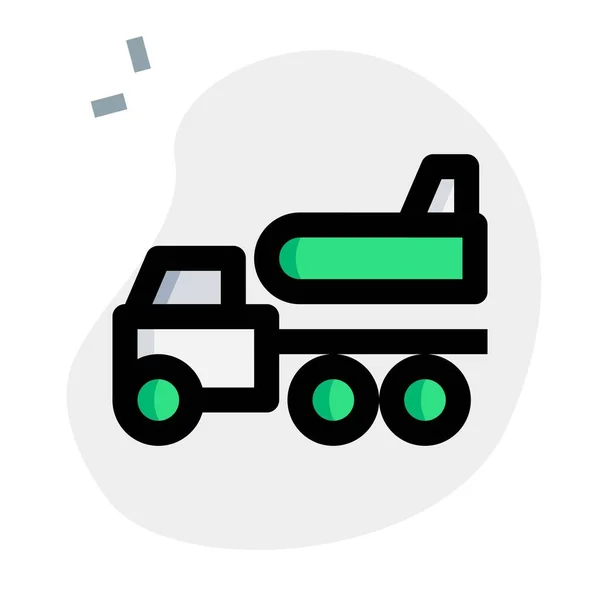 Camion Utilizzato Trasporto Lancio Missili — Vettoriale Stock