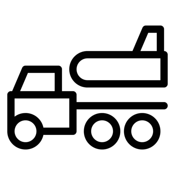 Camion Utilisé Pour Transporter Lancer Des Missiles — Image vectorielle