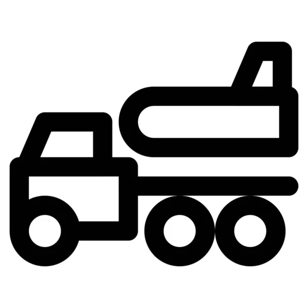 Φορτηγό Που Χρησιμοποιείται Για Μεταφορά Εκτόξευση Πυραύλων — Διανυσματικό Αρχείο