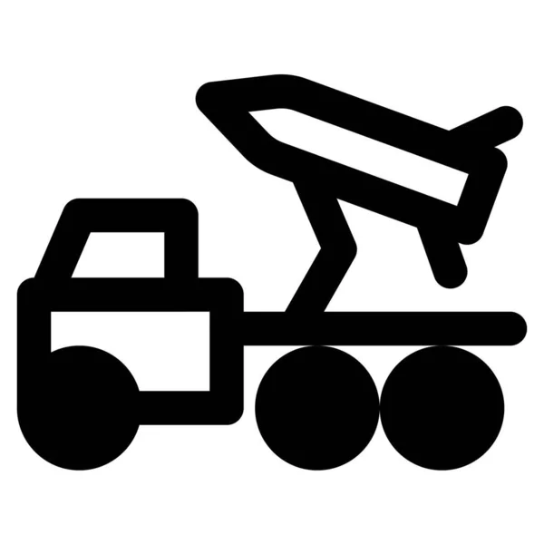 Camion Missilistico Pronto Lancio Razzo — Vettoriale Stock