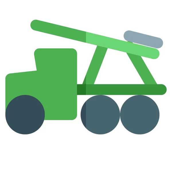 Vrachtwagen Voor Gevechtsraketten Militair Voertuig — Stockvector