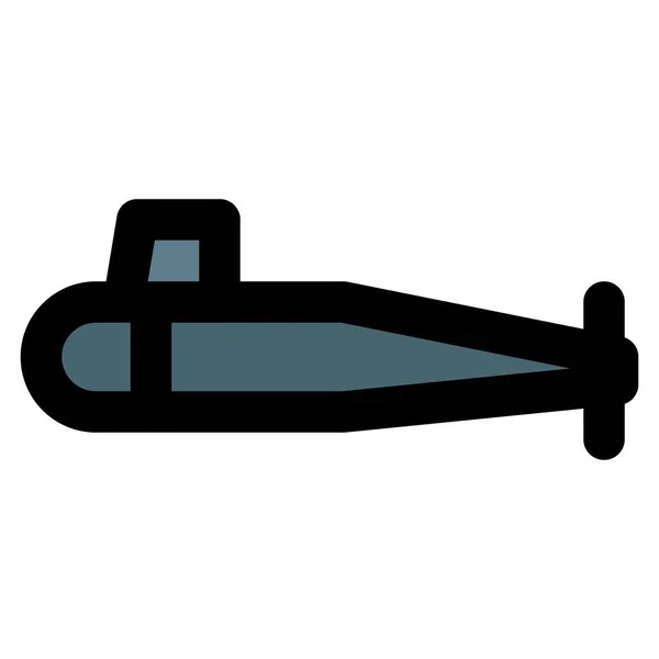 Military Submarine Underwater Vessel — Stock Vector