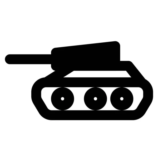 Kampfpanzer Mit Raupenrädern — Stockvektor