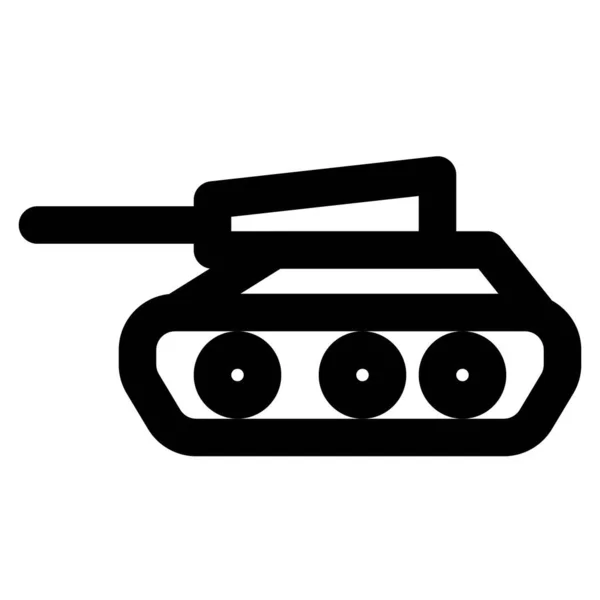 Tekerlekli Bir Savaş Tankı — Stok Vektör