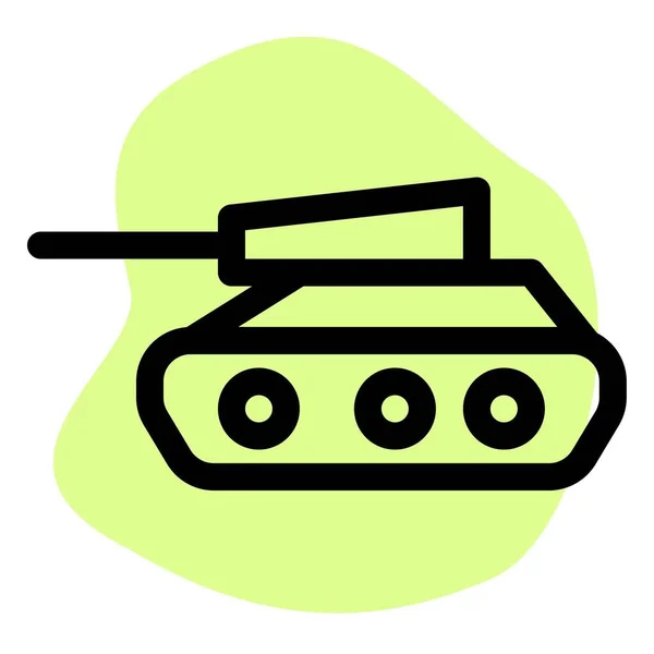 Kampfpanzer Mit Raupenrädern — Stockvektor