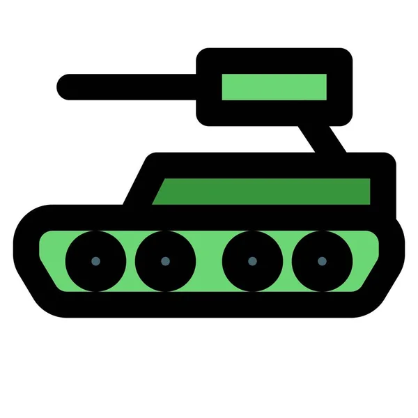 stock vector Universal tank, ready for combat.