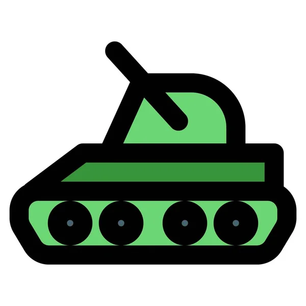Erős Nehéz Tank Használják Csatatéren — Stock Vector