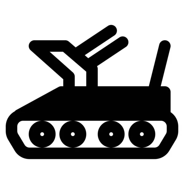 Namlulu Tank Savaşa Hazır — Stok Vektör