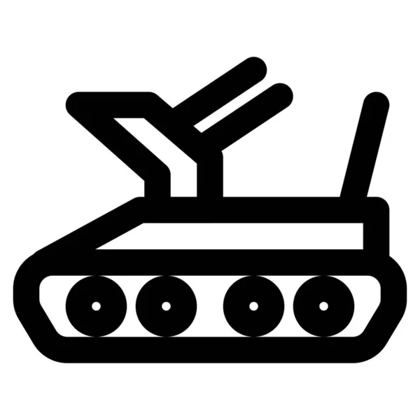 Triple Barreled Tank Ready Wars — Stock Vector