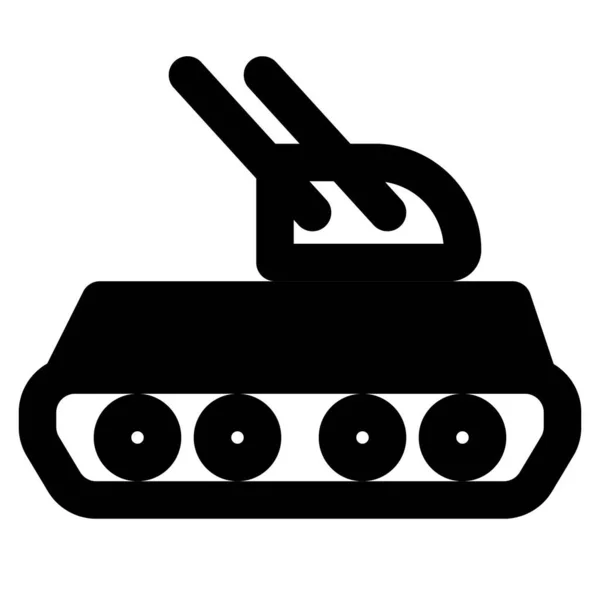 Double Barreled Tank Main Battle Tank — Stock Vector