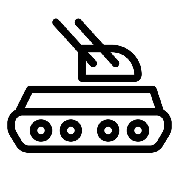 Двуствольный Танк Основной Боевой Танк — стоковый вектор