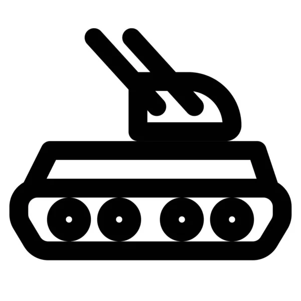 Tanque Doble Cañón Tanque Batalla Principal — Vector de stock