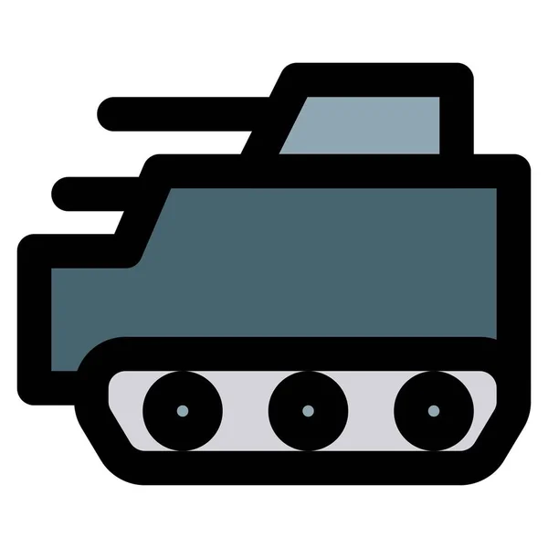 Fighter Tank Met Dubbele Vaten — Stockvector