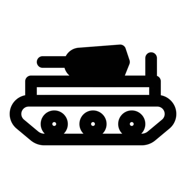Klasik Tasarımlı Bir Savaş Alanı Tankı — Stok Vektör