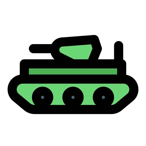 Battlefield Tank Met Een Vintage Design — Stockvector