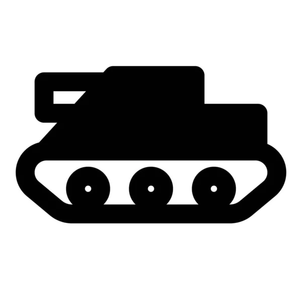 Engine Powered Vintage Tank Used Wars — Stock Vector